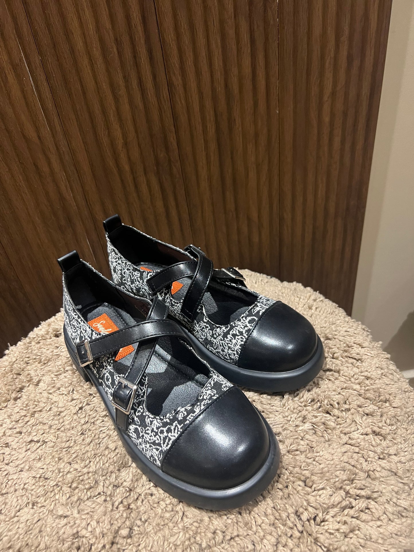 Monochrome Buckle Mary Janes