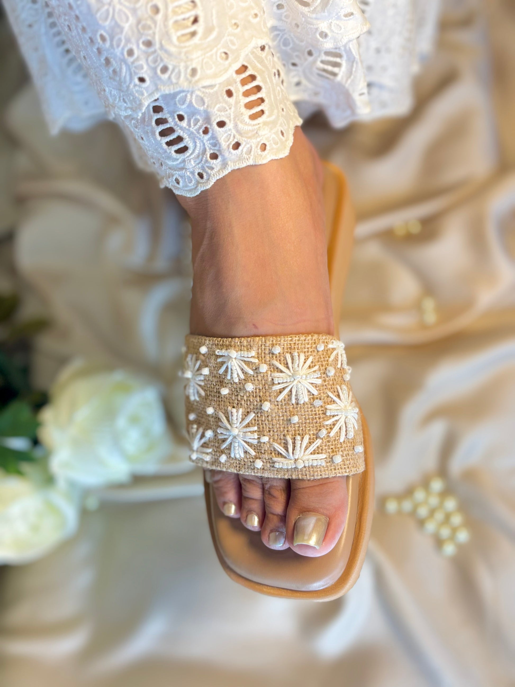 Phoolkari Charm Wedges Sandal Stories