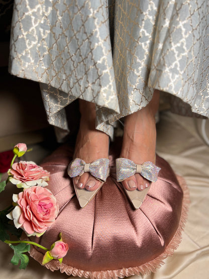 Crystal Bow Transparent Heels