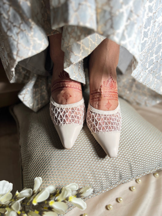 Ivory Mesh Dream Heels
