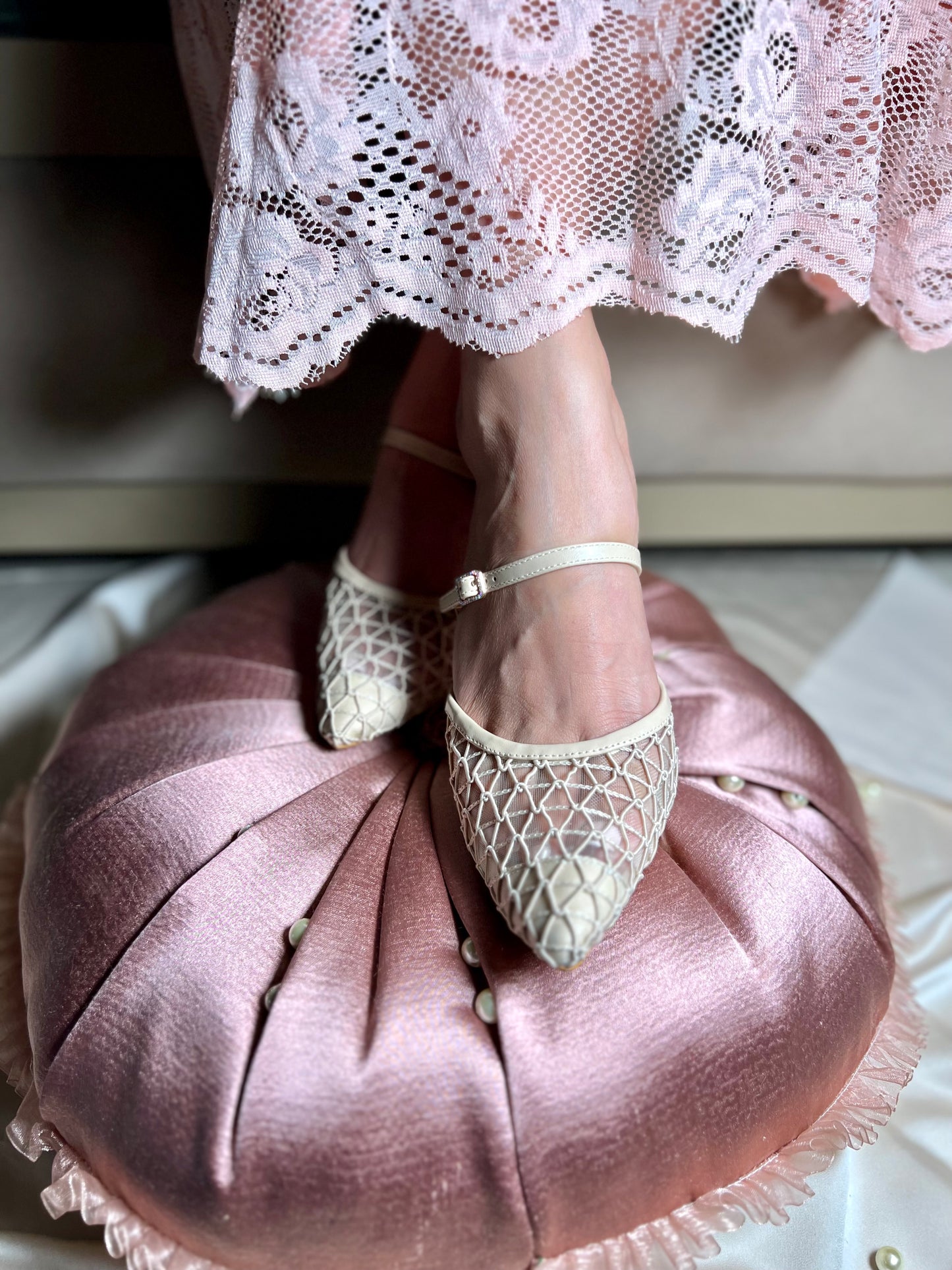 Mesh Glam Viral Heels