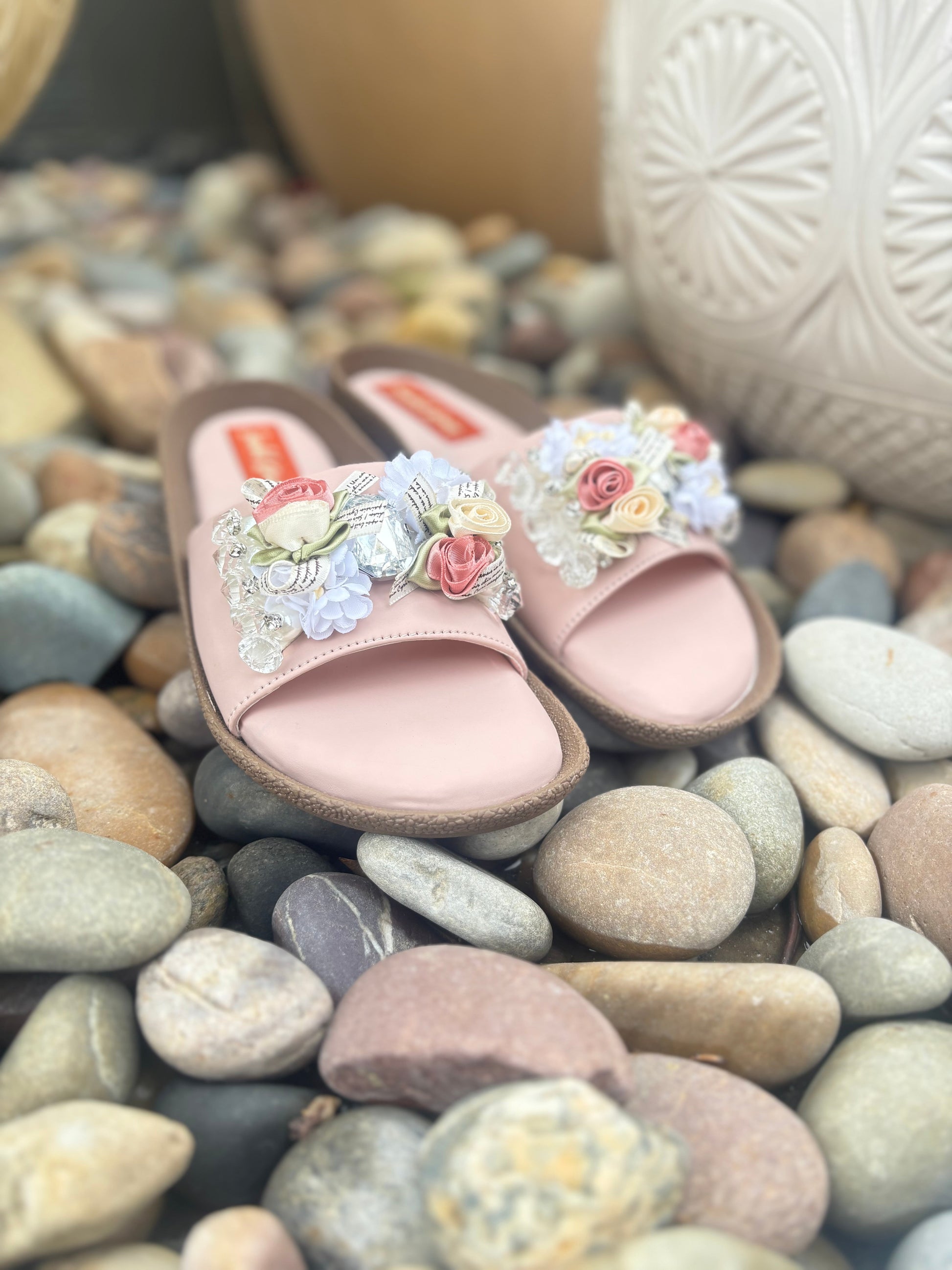 Blush Bloom Comfort Sliders Sandal Stories
