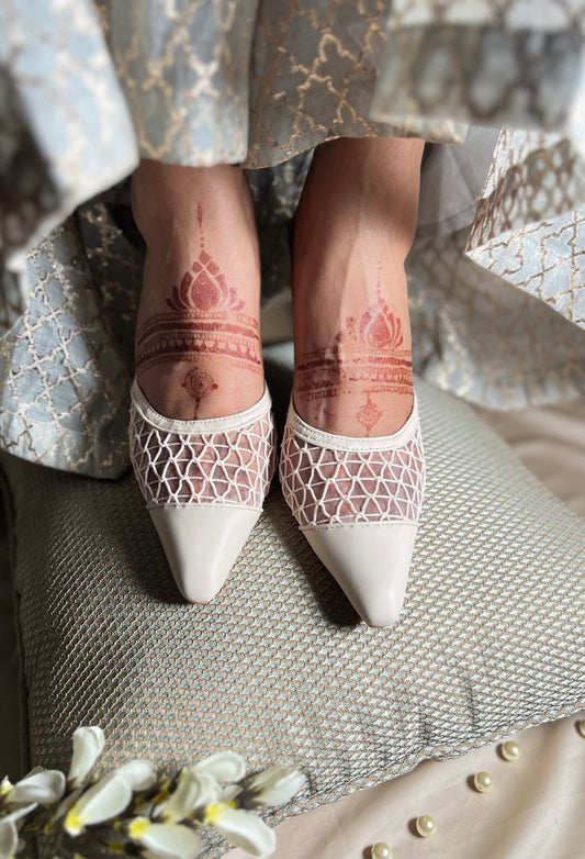Ivory Mesh Dream Heels