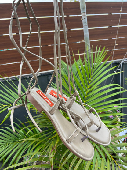 Olive Oasis Tie-Up Flats Sandal Stories