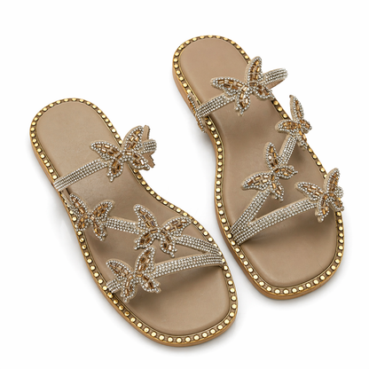 Golden Monarch Butterfly Flats