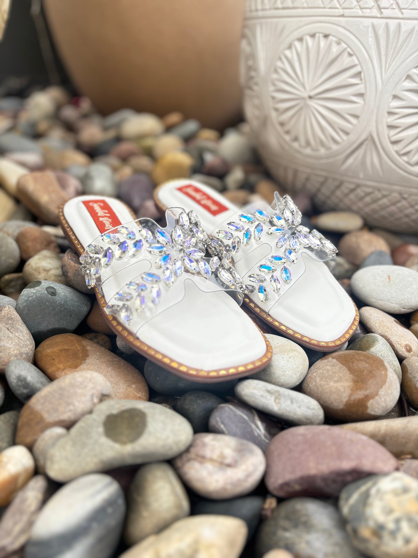 Crystal Bloom Slides Sandal Stories