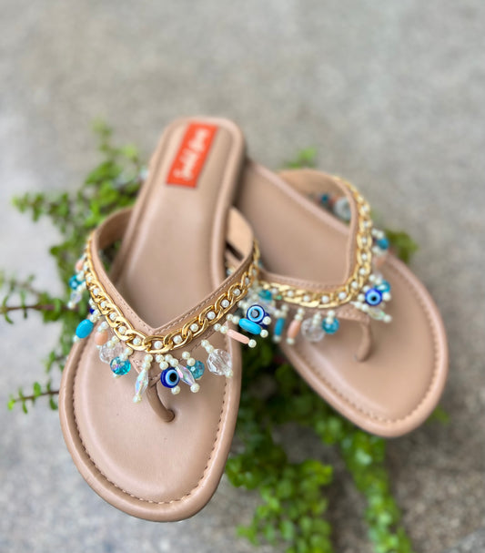 Evil Eye Charms V-Shape Flats