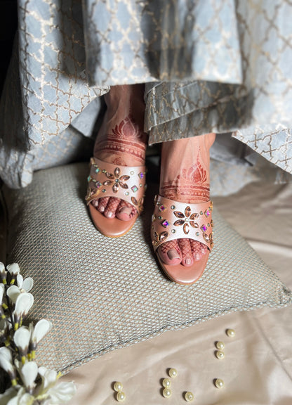 Rose Gold Royale Embellished Heels