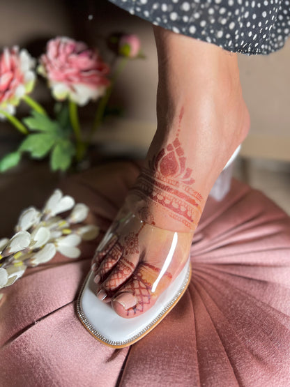 Crystal Chic Transparent Block Heels