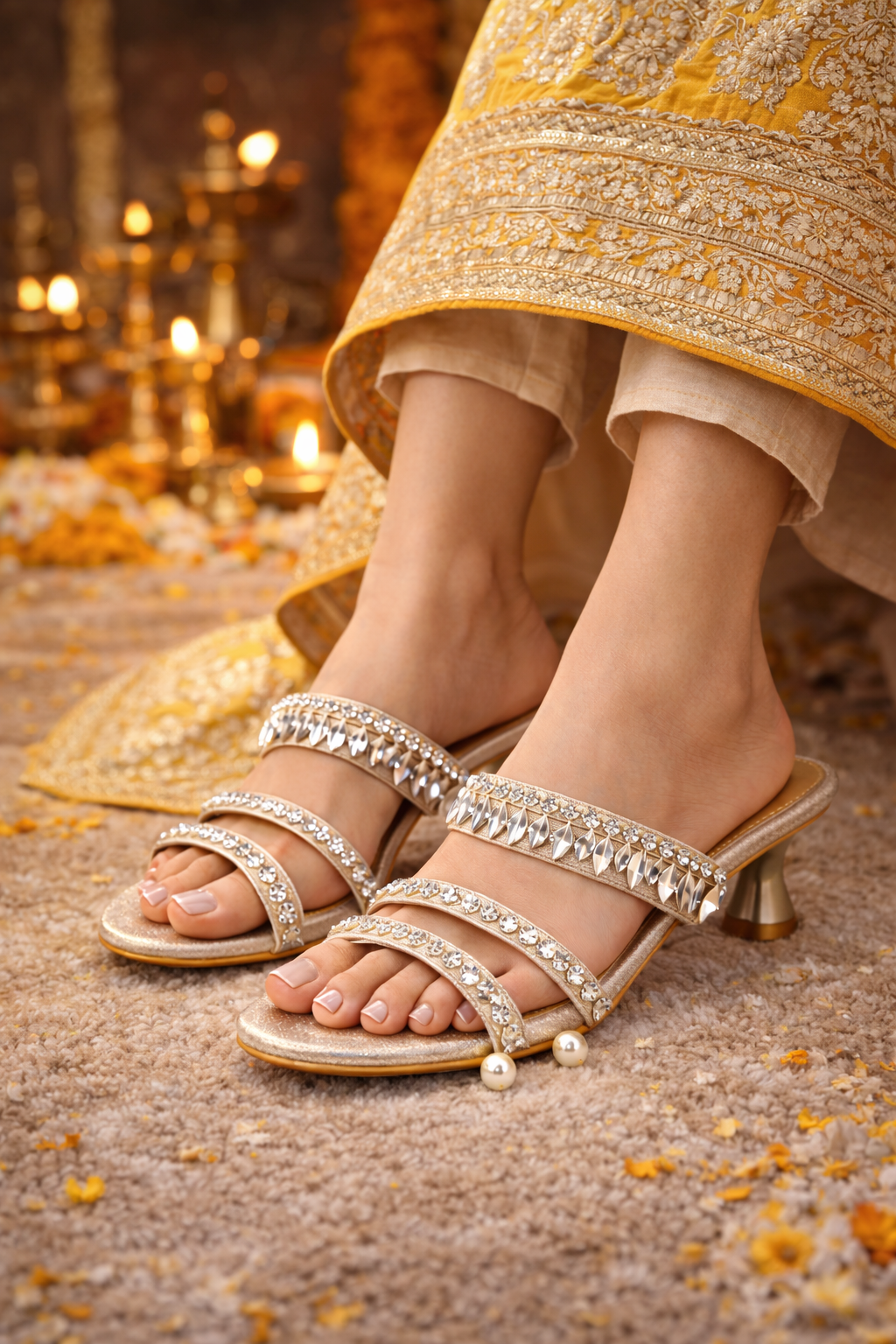 Noor Queen Crystal Heels