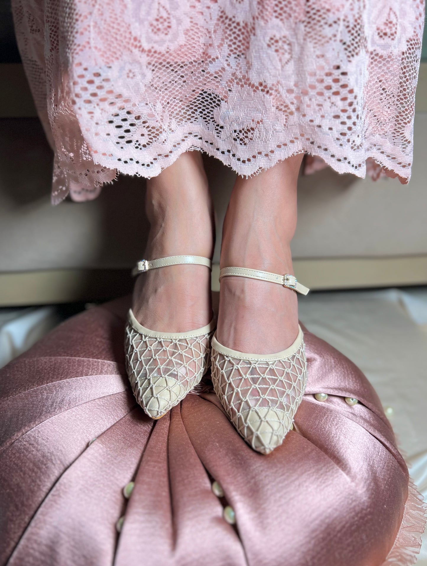 Mesh Glam Viral Heels