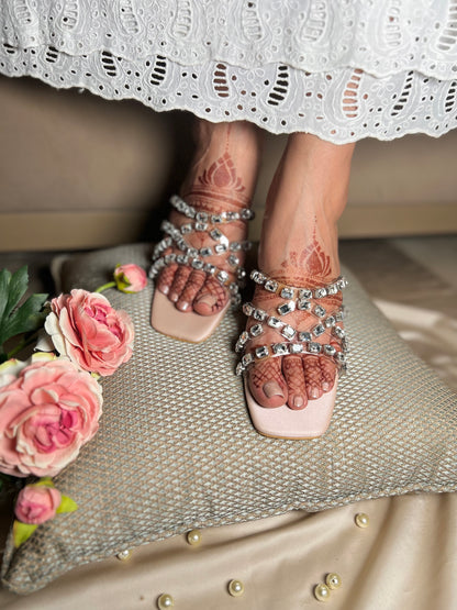 Blush Radiance Crystal Heels