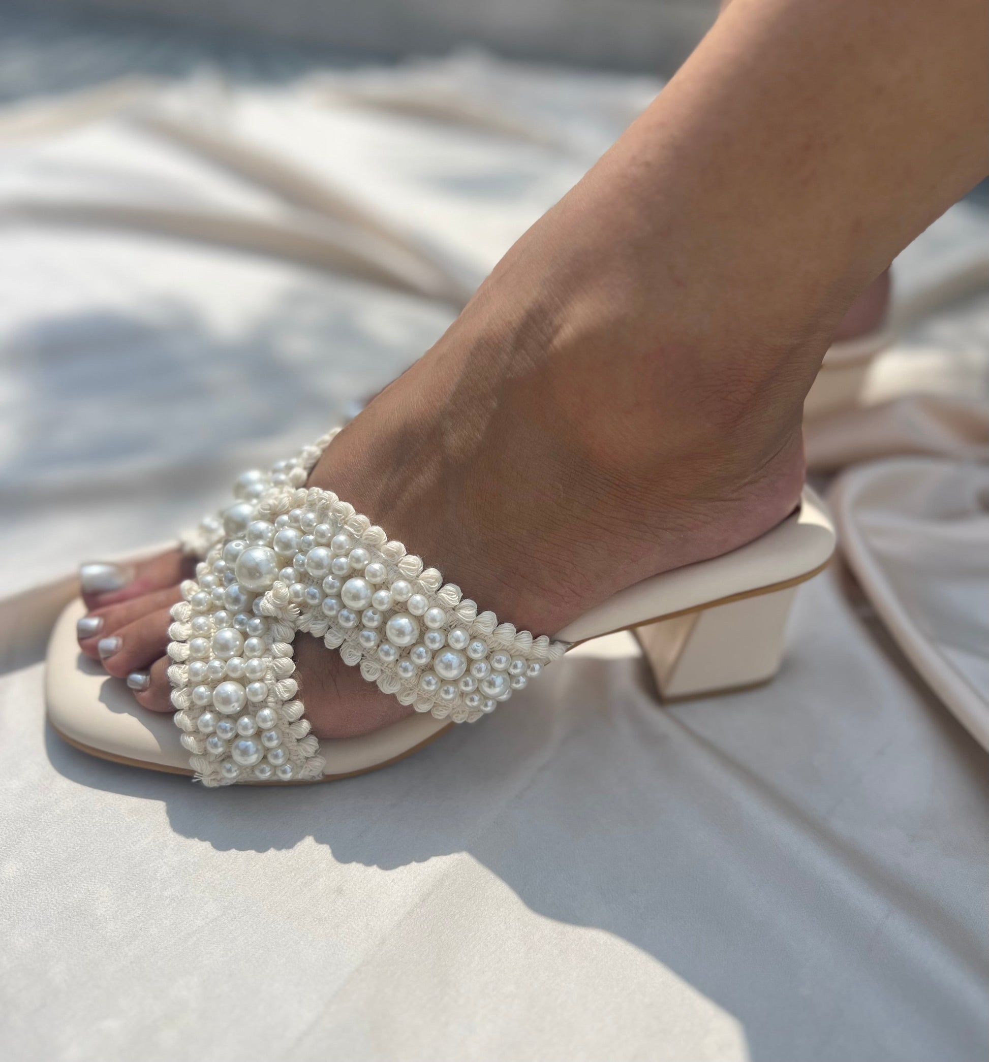 Pearl Bloom Heels Sandal Stories