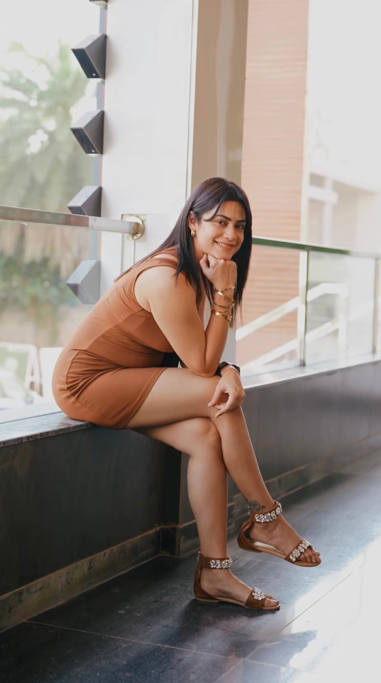 Crystal Glam Gladiator Flats