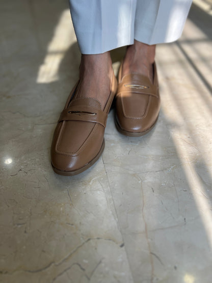 Beige Classic Loafers