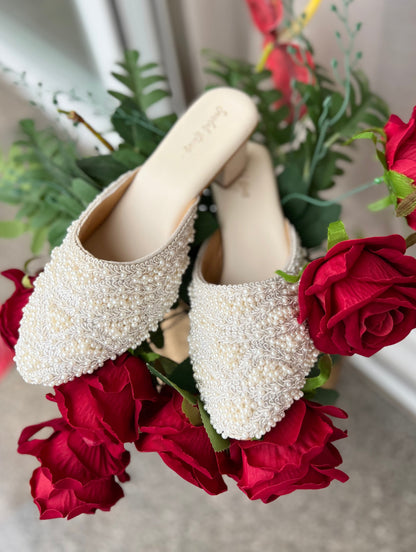 Pearl Embellished Mules Sandal Stories