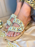 Noor Pearl Diamond Flats Sandal Stories