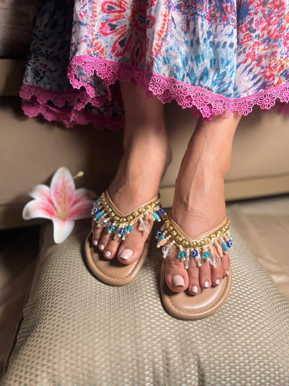 Evil Eye Charms V-Shape Flats Sandal Stories