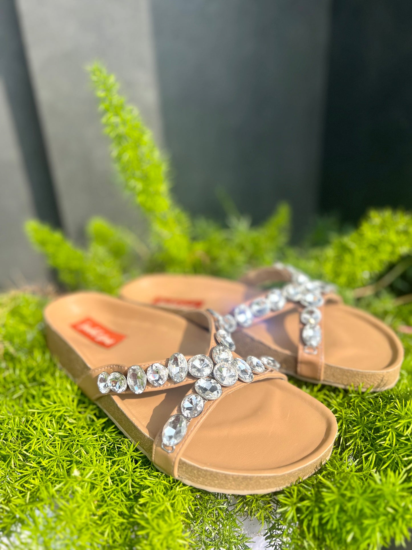 Embellished Comfort Cork Sliders Sandal Stories