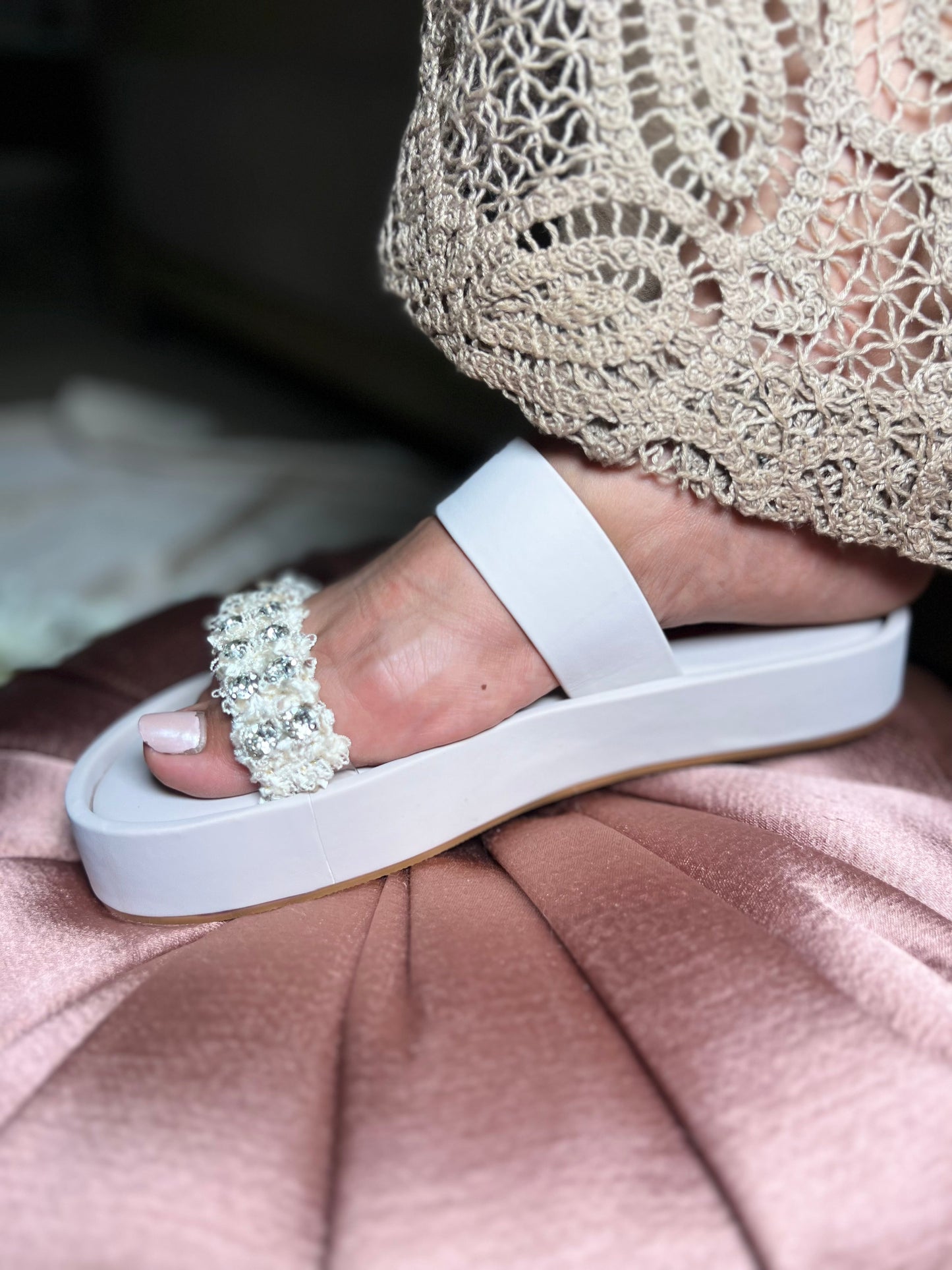 Pearl Blossom Flats Sandal Stories
