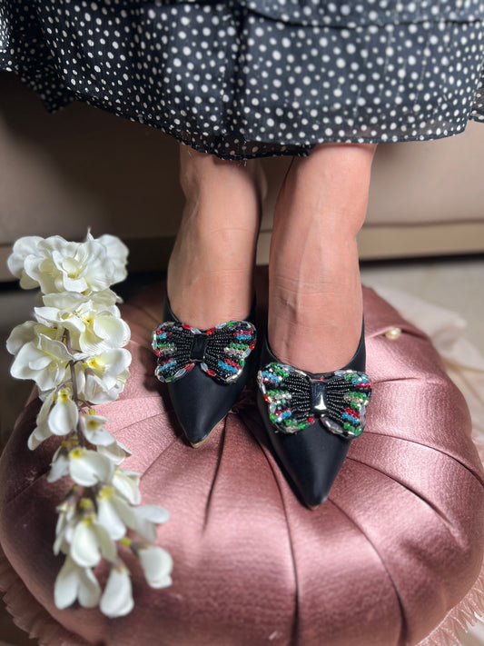 Midnight Butterfly Heels