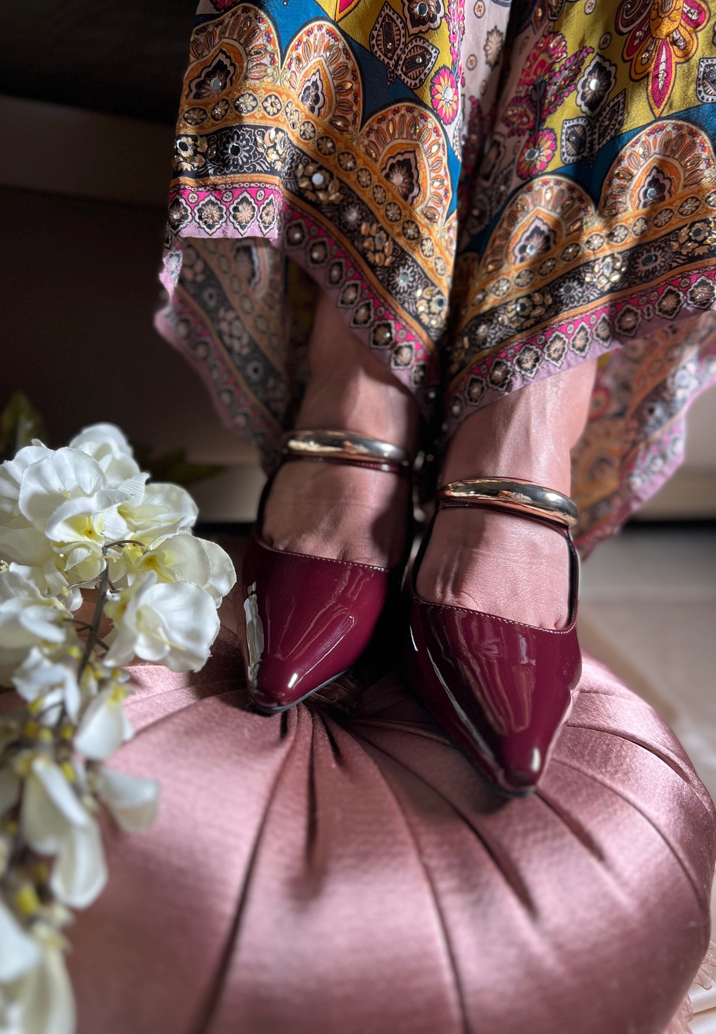  Red Wine Statement Heels