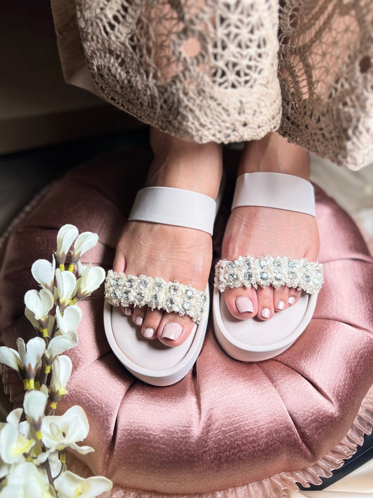 Pearl Blossom Flats Sandal Stories