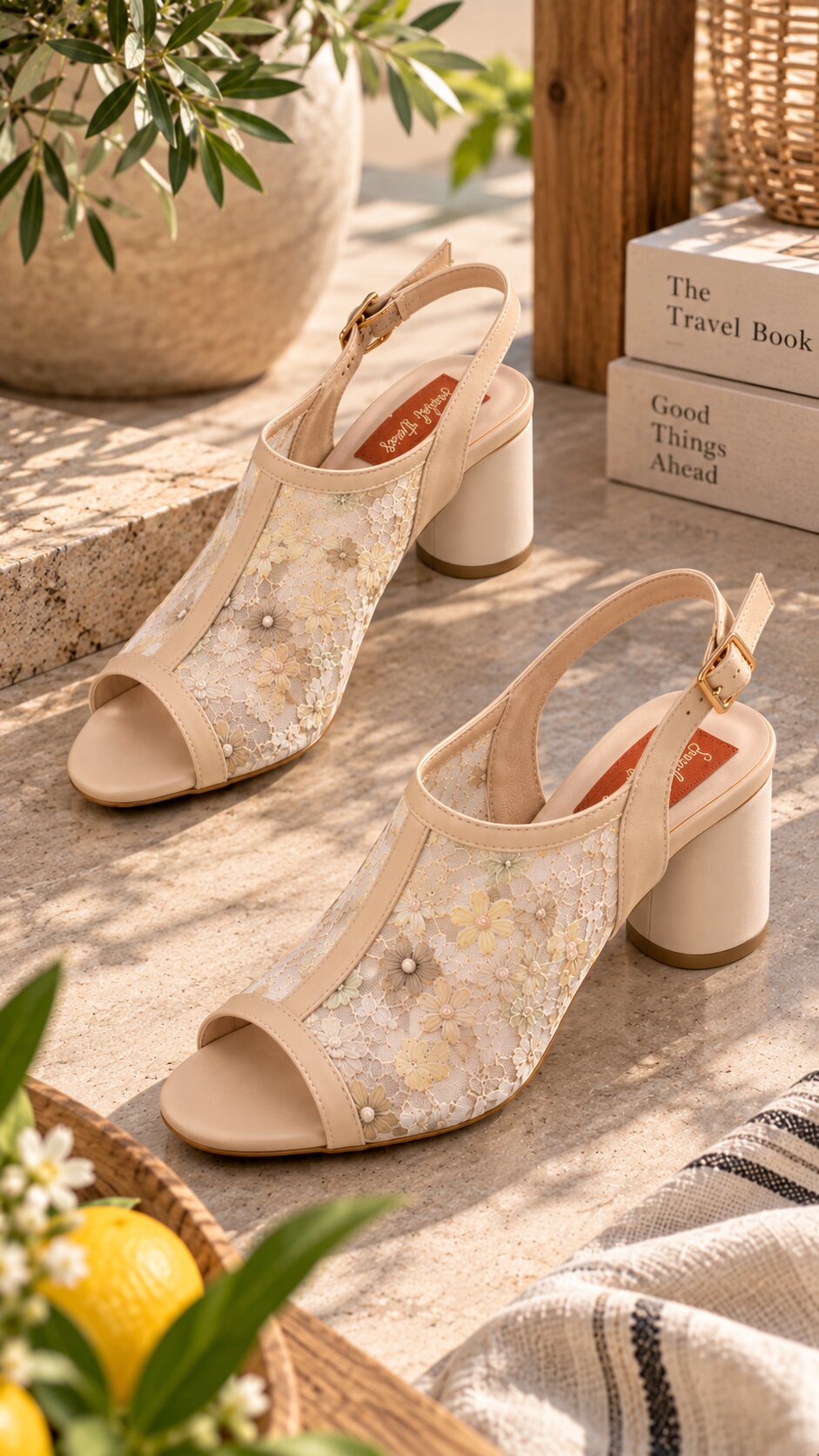 Bloom Floral Lace Block Heel | 3 Inch