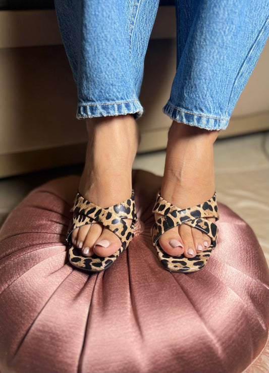 Leopard Luxe Crossover Heels