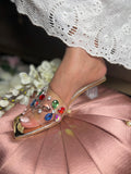 Crystal Jewel Clear Heels