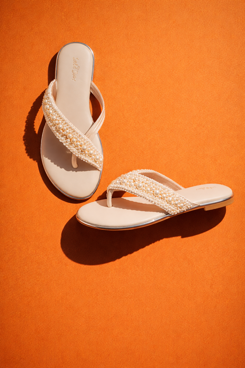 Ivory Pearl Ease Anklet Flats