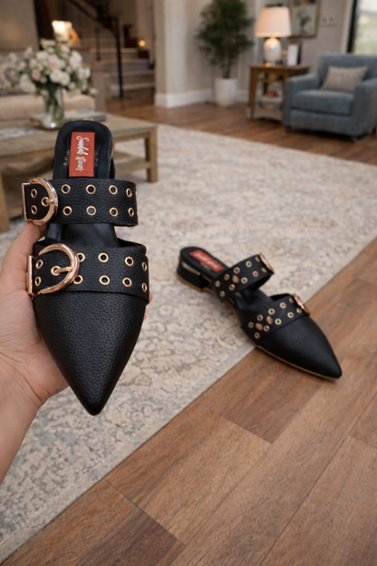 Noira Belle Buckle Mules