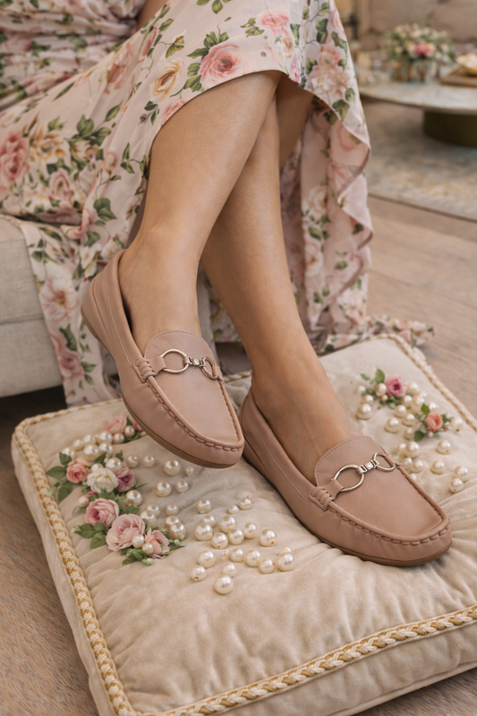 Rose Blush Horsebit Loafers | Supreme Comfort