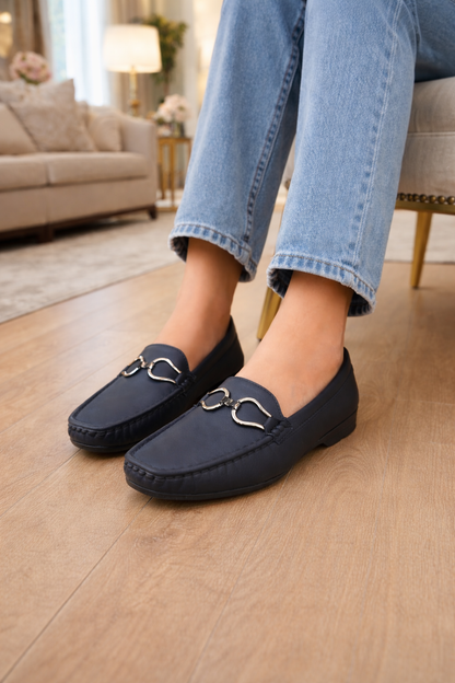 Midnight Navy Horsebit Loafers | Supreme Comfort