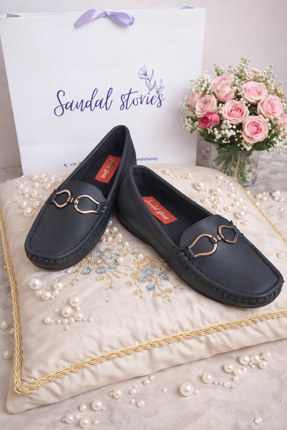 Midnight Navy Horsebit Loafers | Supreme Comfort