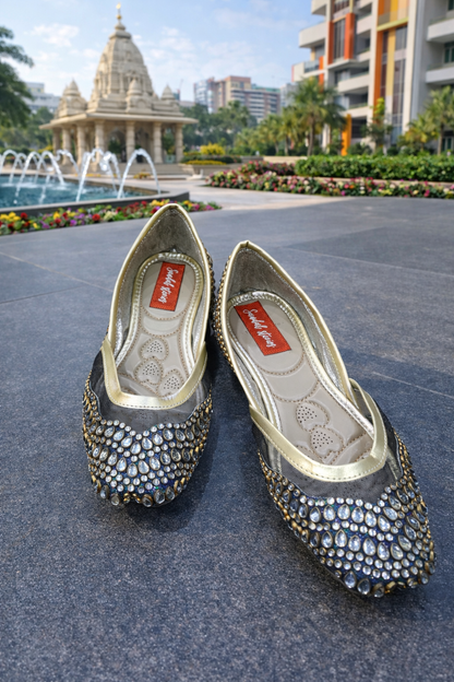 Sheer Zardosi Mesh Juttis