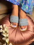 Twinkle Toes Denim Studded Slides Sandal Stories
