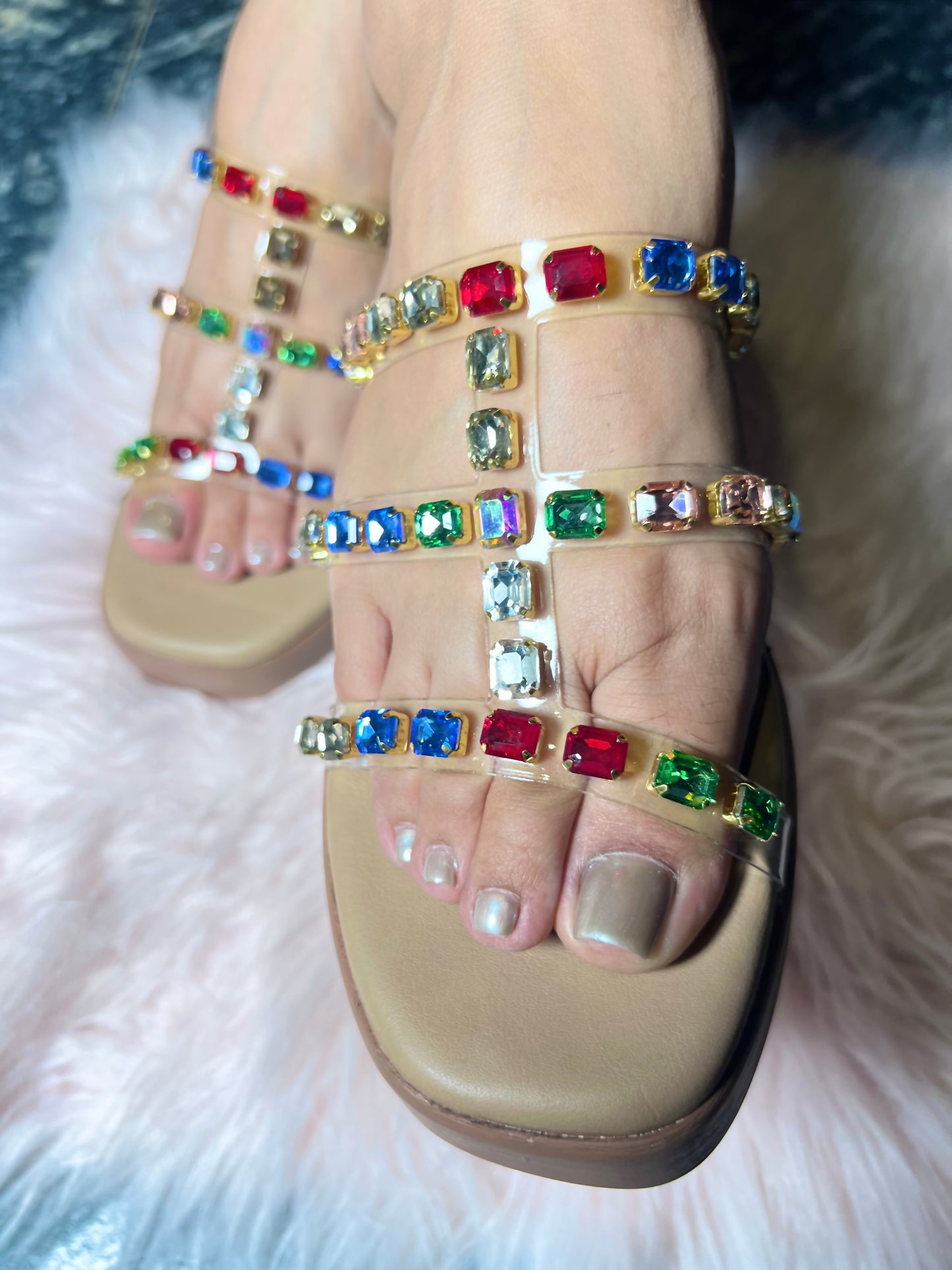 Crystal Charm Wedges – Rainbow Pop