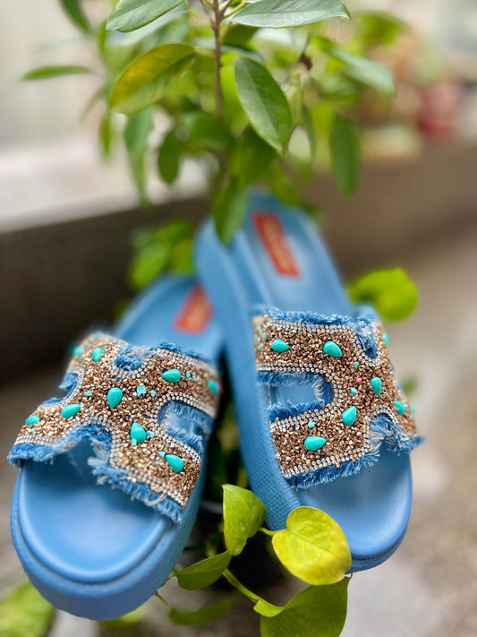 Denim Dream Wedges Sandal Stories