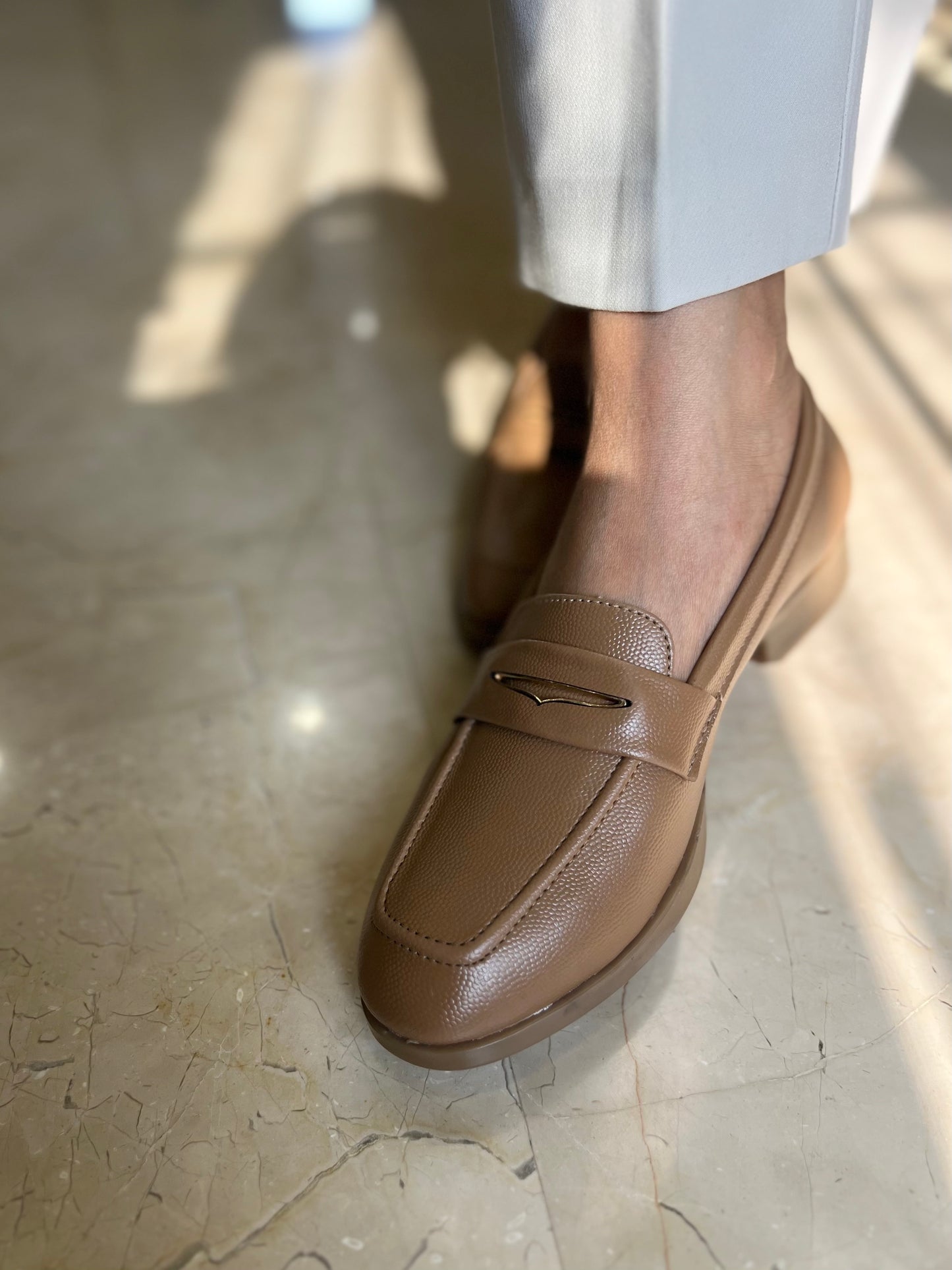 Beige Classic Loafers