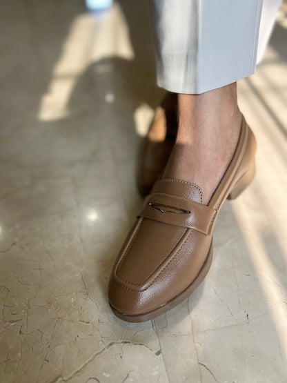 Beige Classic Loafers