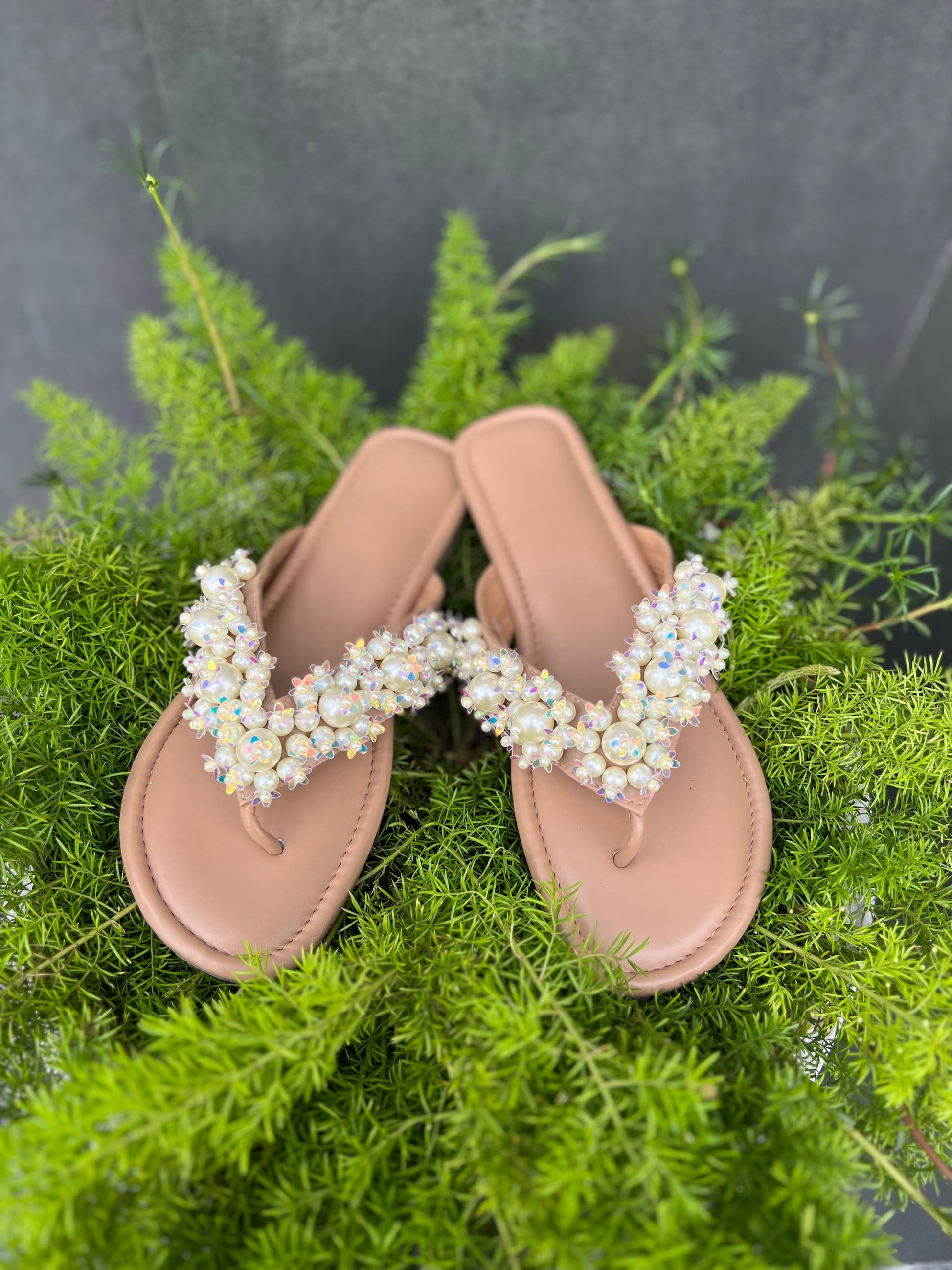 Pearl Blossom V-Flat Sandal Stories