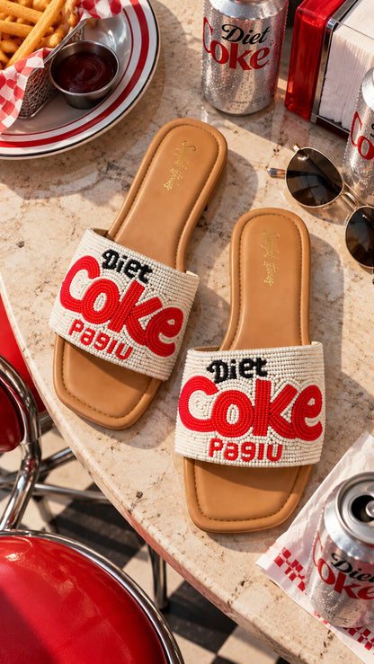Diet Coke Paglu Beaded Statement Slides
