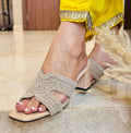 Crochet Chic Block Heel – Nude Edition
