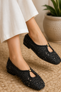 Midnight Mesh Grace Mary Jane Ballerinas
