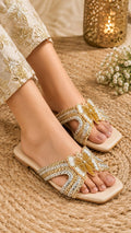 3D Butterfly Bloom Embellished Flats