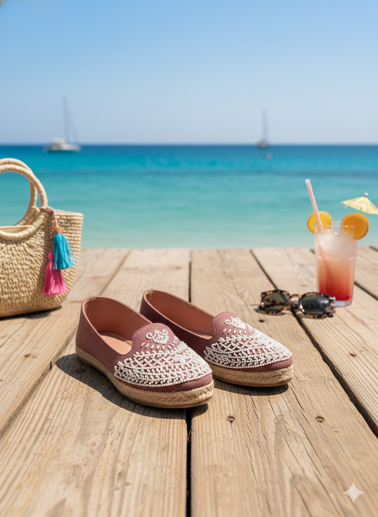 Noor Pearl Embroidered Espadrille