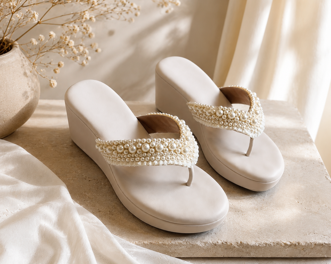 Moon Pearl Luxe V-Wedges
