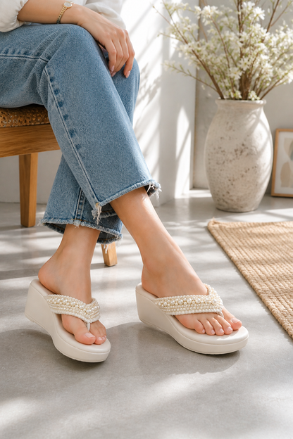 Moon Pearl Luxe V-Wedges