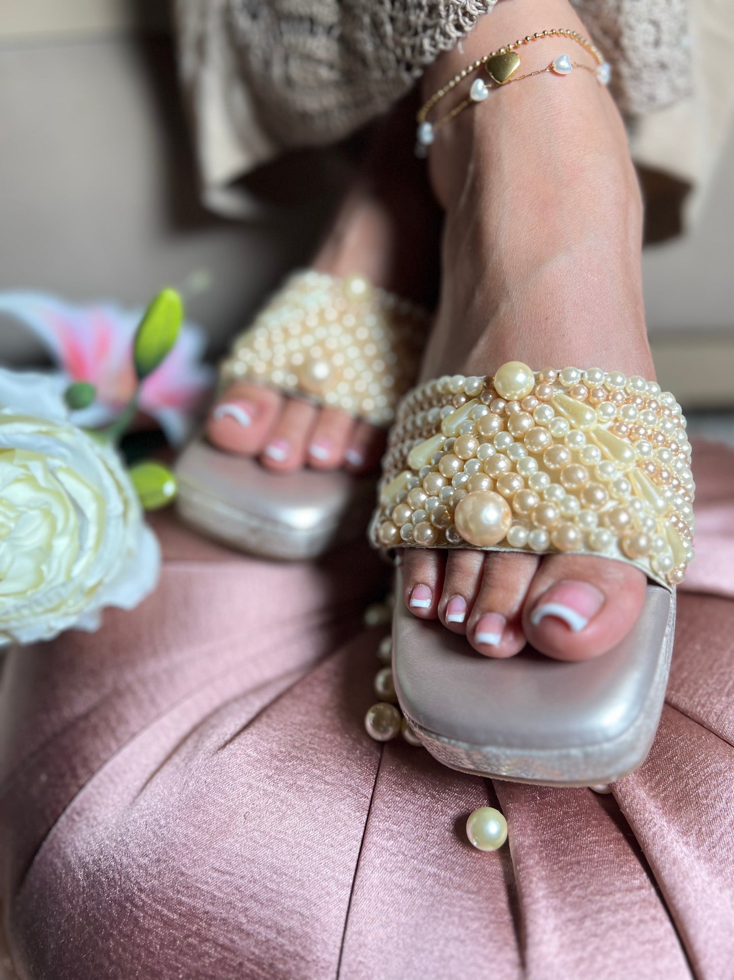 Ivory Luxe Pearl Wedges | 2 Inches